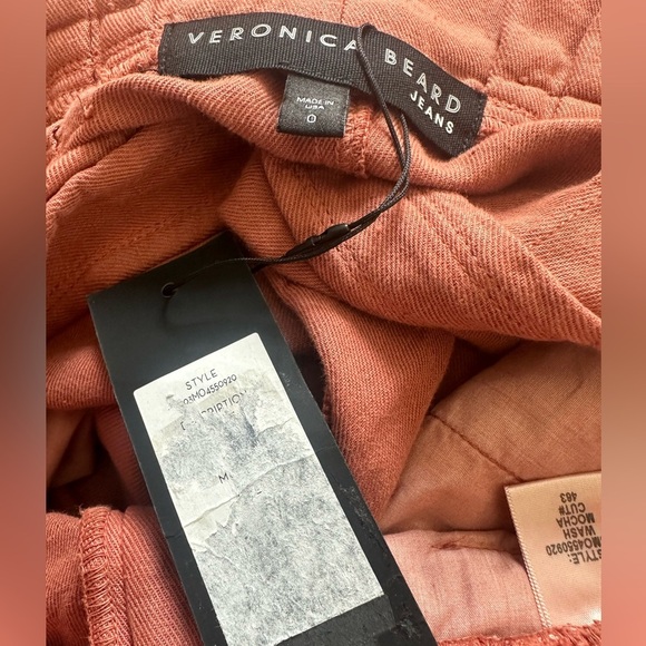 Veronica Beard Karter Paperbag Linen Blend Casual Crop Pants - Picture 11 of 14